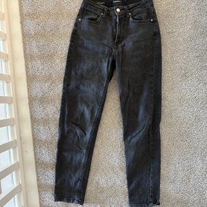 dark grey mid shin jeans